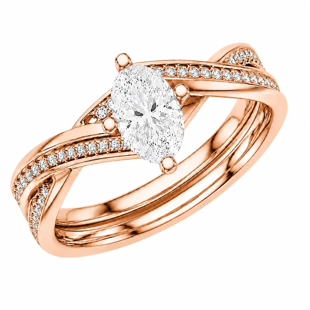 Eternal Embrace Solitaire Ring With Round Diamond