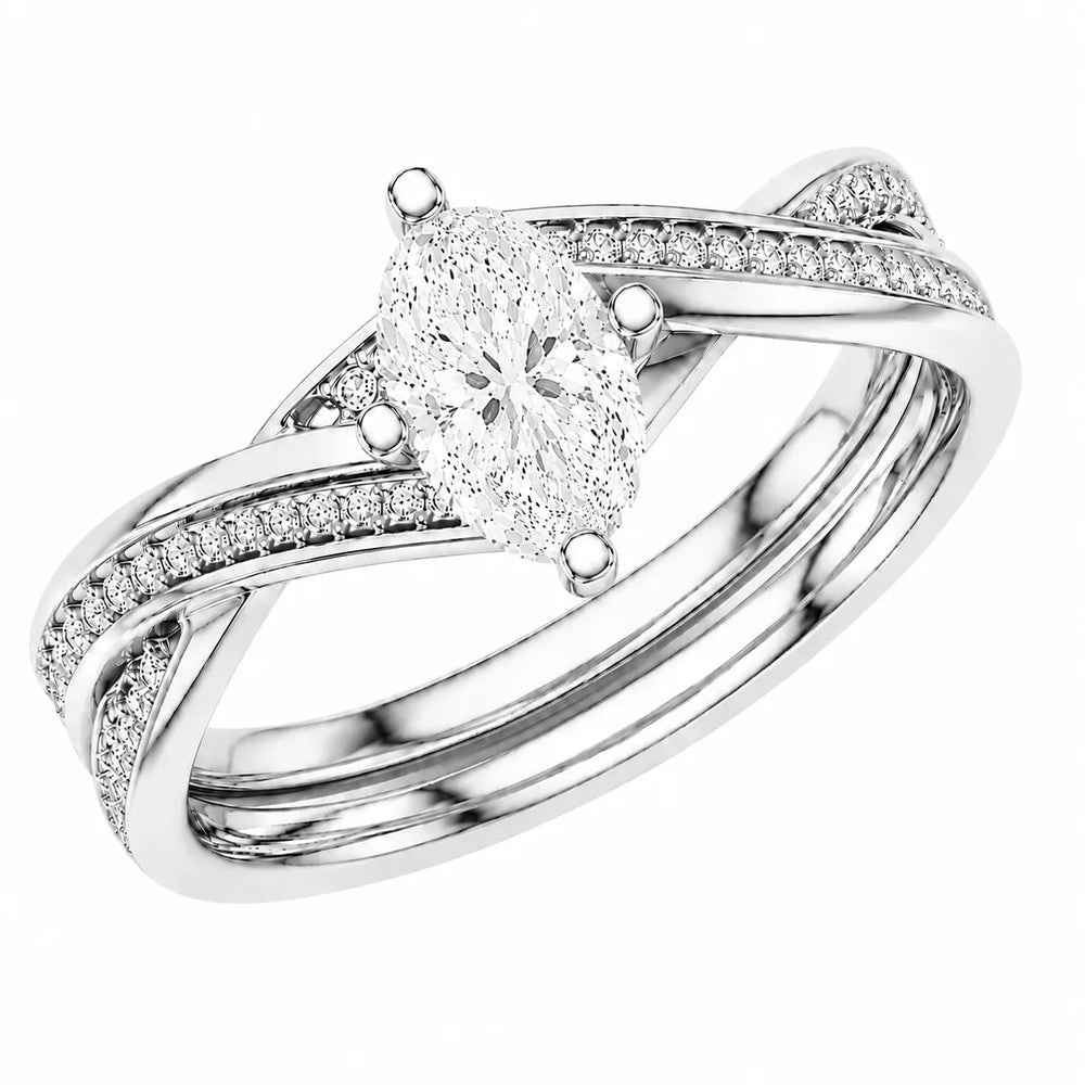 Eternal Embrace Solitaire Ring With Round Diamond
