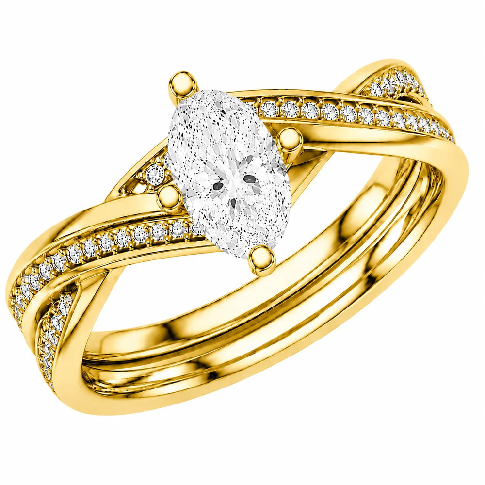 Eternal Embrace Solitaire Ring With Round Diamond
