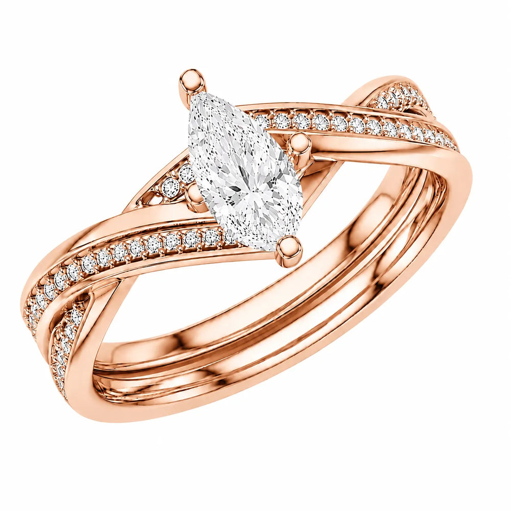 Eternal Embrace Solitaire Ring With Round Diamond