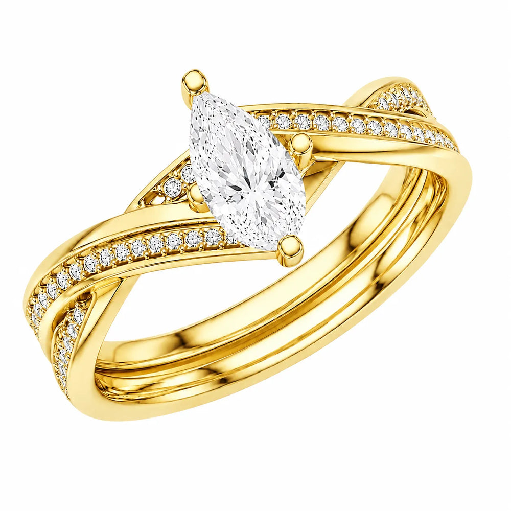 Eternal Embrace Solitaire Ring With Round Diamond