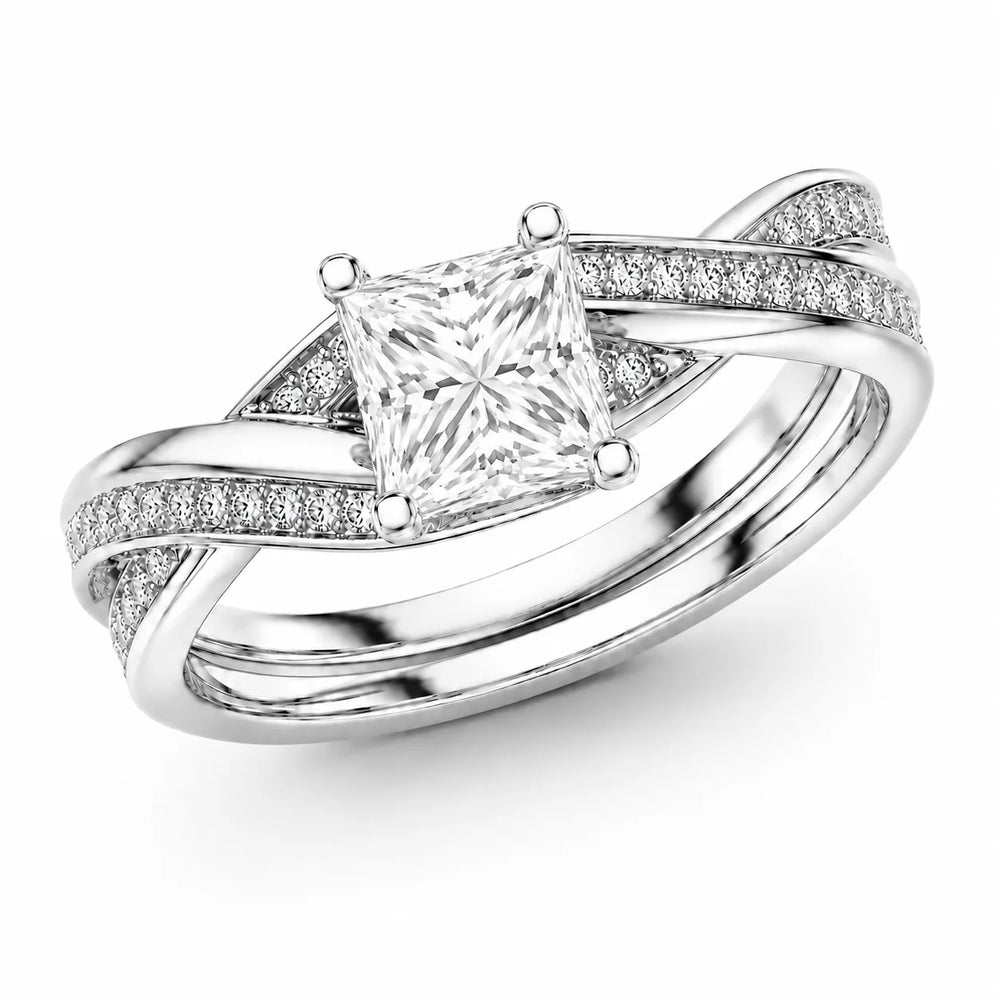Eternal Embrace Solitaire Ring With Round Diamond