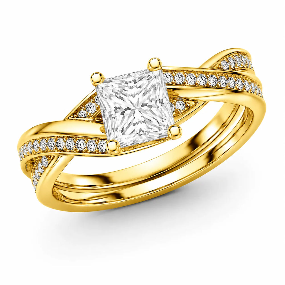Eternal Embrace Solitaire Ring With Round Diamond
