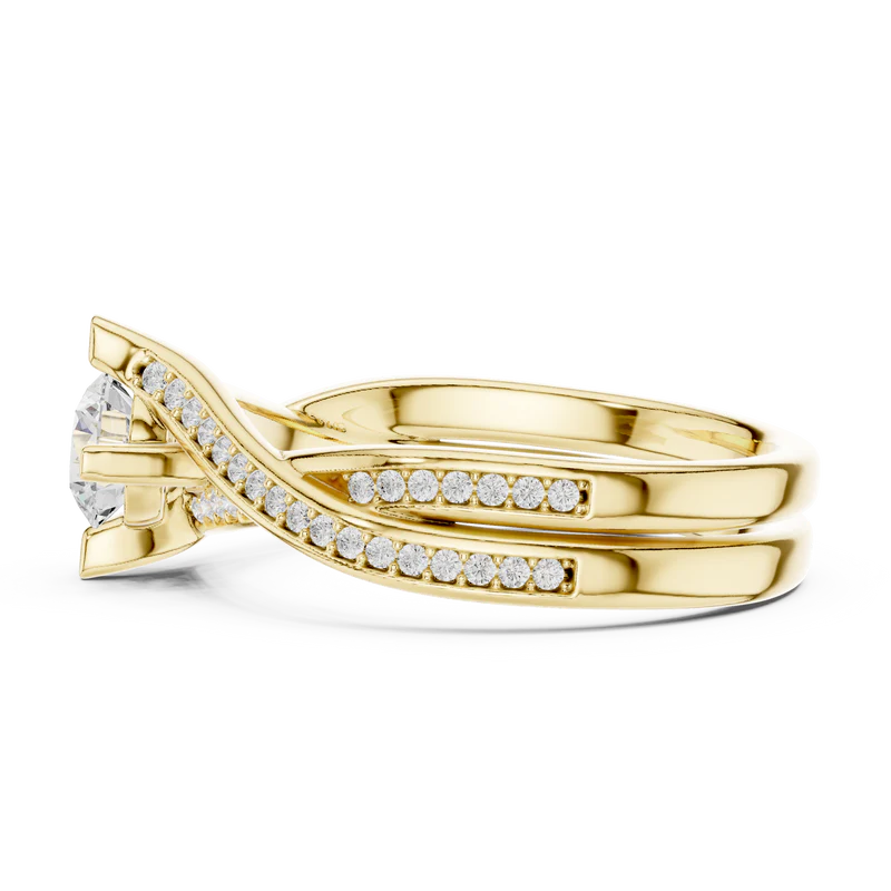 Eternal Embrace Solitaire Ring With Round Diamond