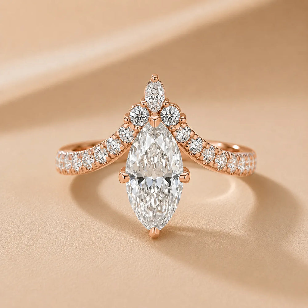 Isabella Legacy Side Stone Asscher Diamond Engagement Ring