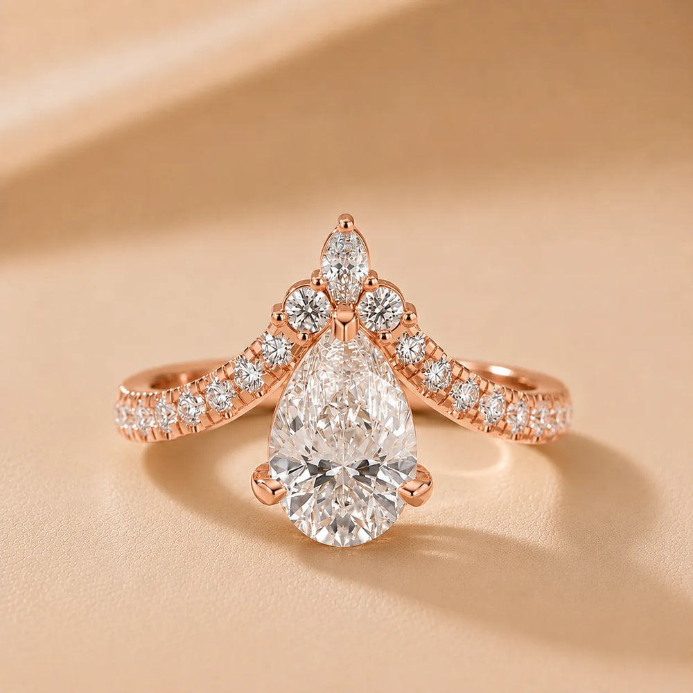Isabella Legacy Side Stone Asscher Diamond Engagement Ring