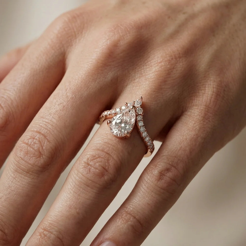 Isabella Legacy Side Stone Asscher Diamond Engagement Ring