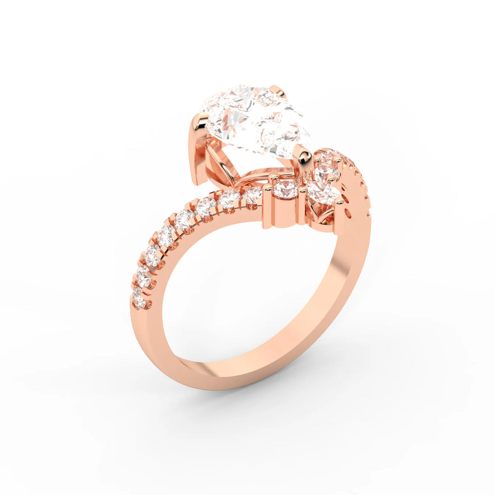 Isabella Legacy Side Stone Asscher Diamond Engagement Ring