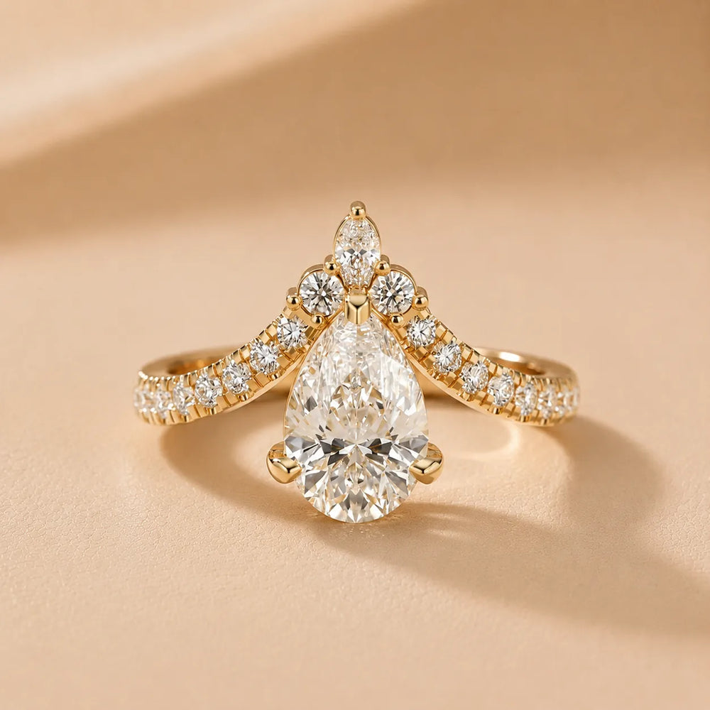 Isabella Legacy Side Stone Asscher Diamond Engagement Ring