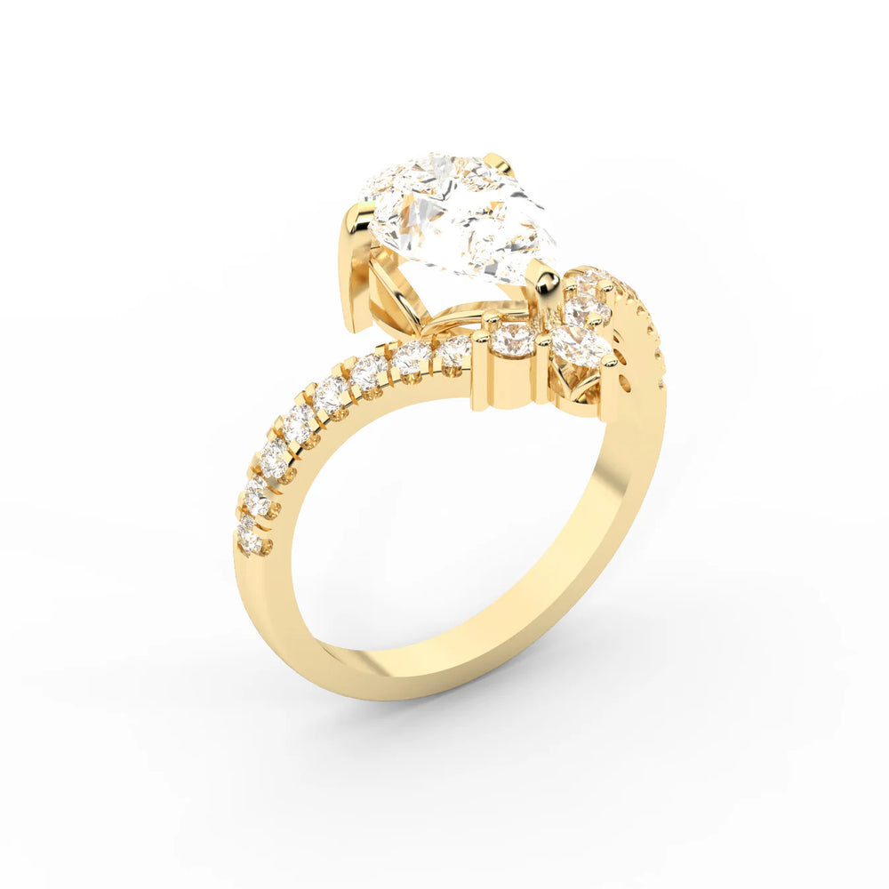 Isabella Legacy Side Stone Asscher Diamond Engagement Ring