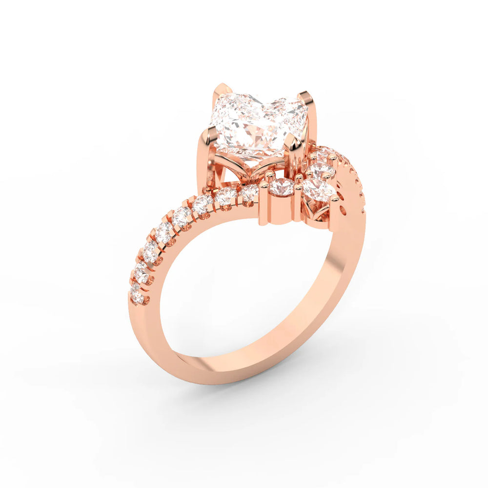 Isabella Legacy Side Stone Asscher Diamond Engagement Ring