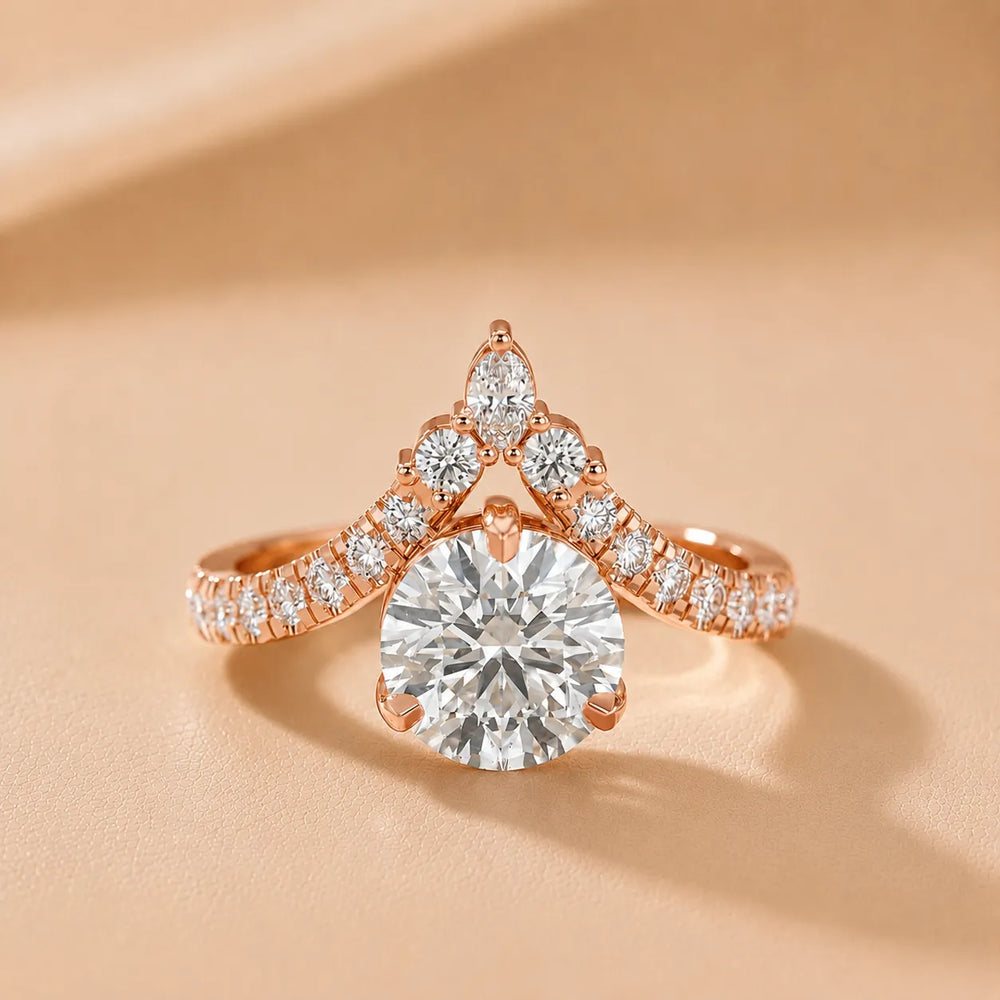 Isabella Legacy Side Stone Asscher Diamond Engagement Ring