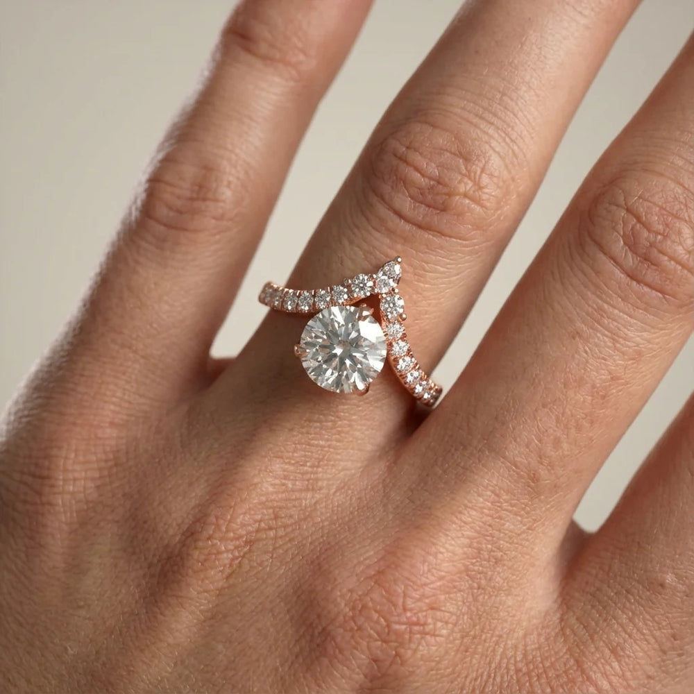 Isabella Legacy Side Stone Asscher Diamond Engagement Ring