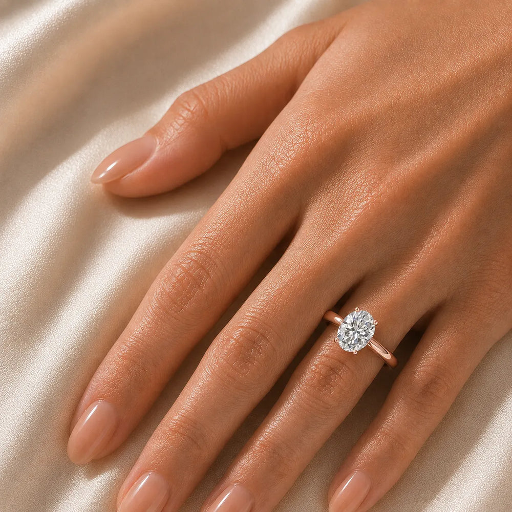 Romantic Solitaire Ring with Timeless Design