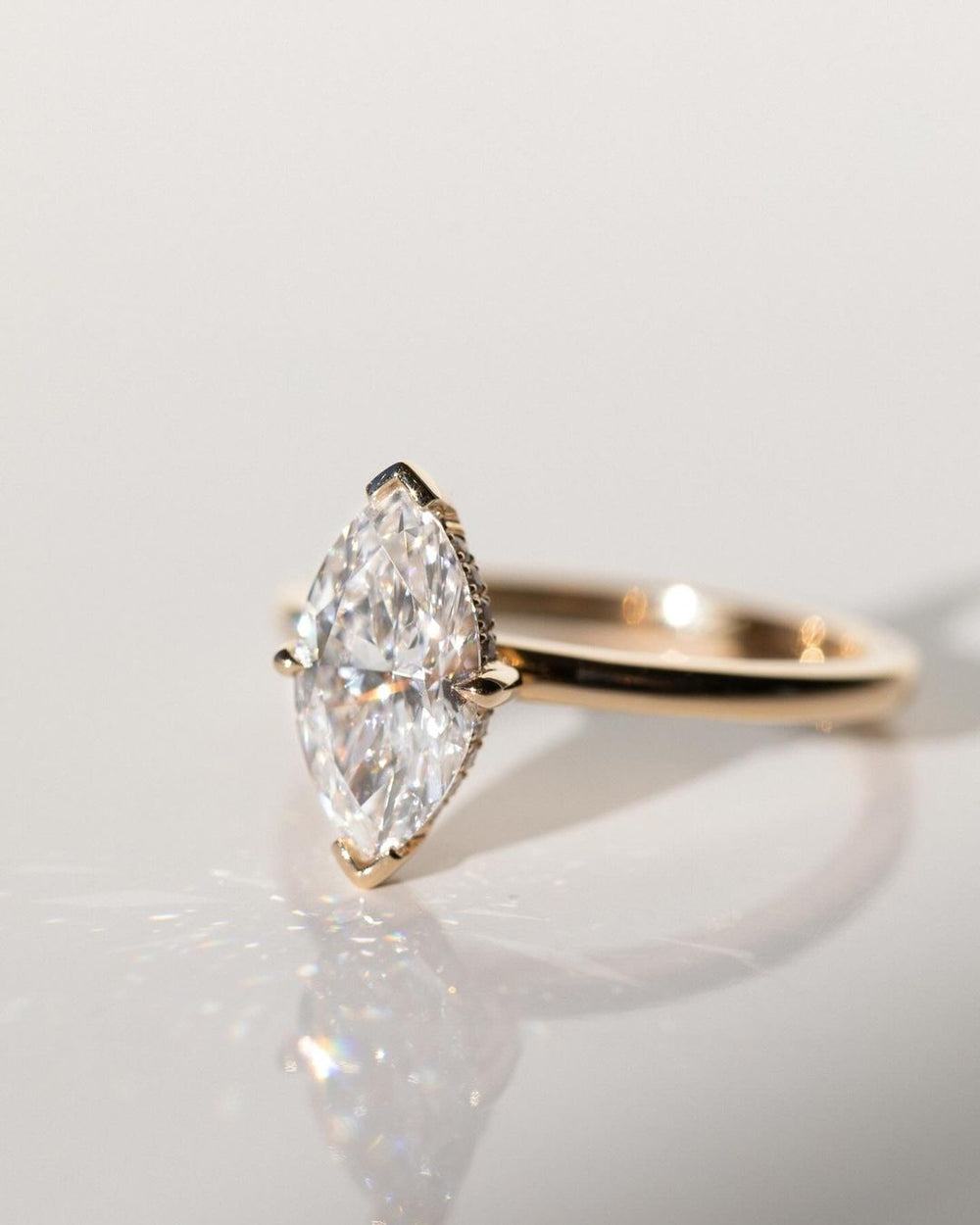Marquise Cut Labgrown Engagement Ring