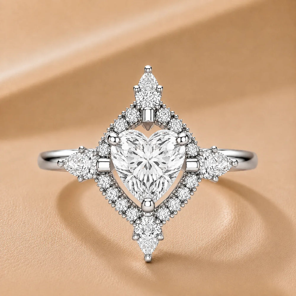 Pear Cut Luminous Halo Ring