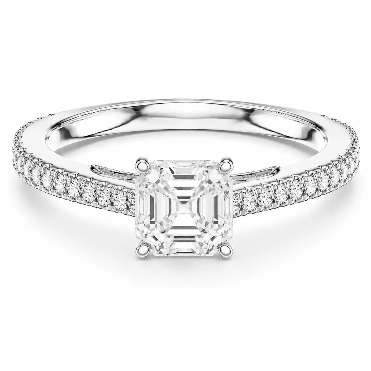 Luminous Promise Ring with Round Elegance
