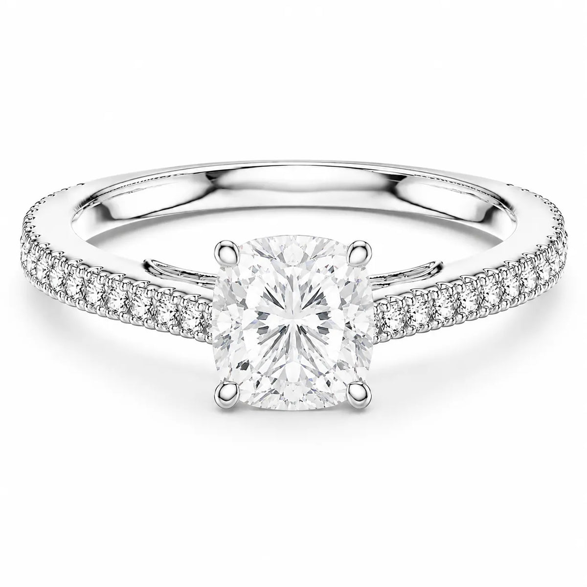Luminous Promise Ring with Round Elegance