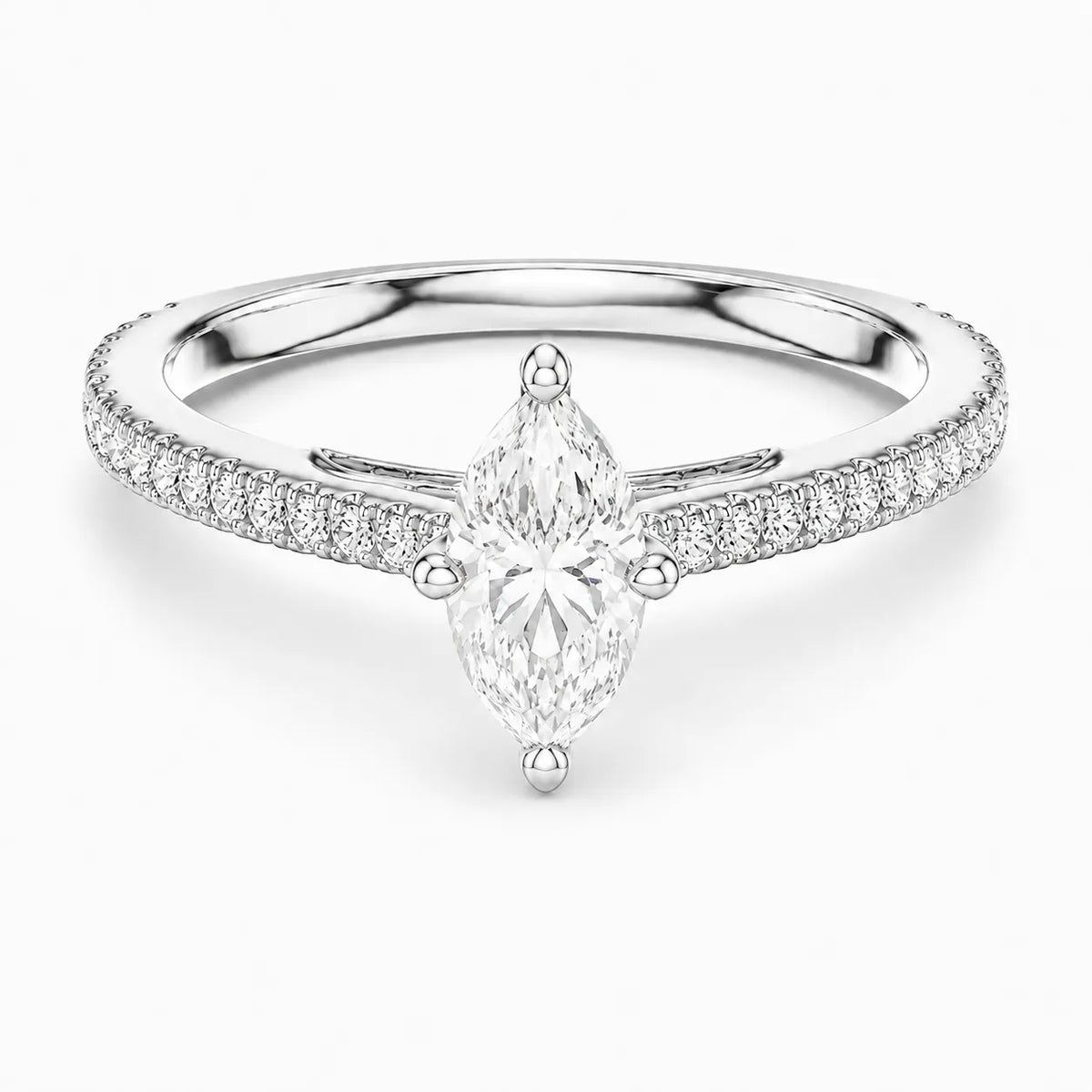 Luminous Promise Ring with Round Elegance