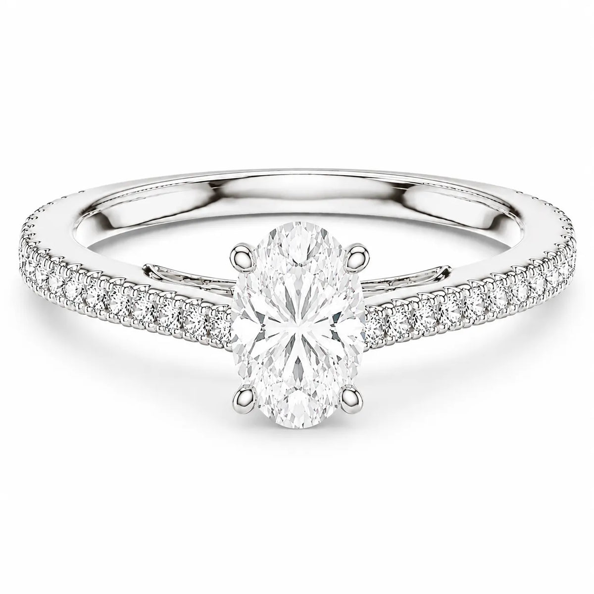 Luminous Promise Ring with Round Elegance