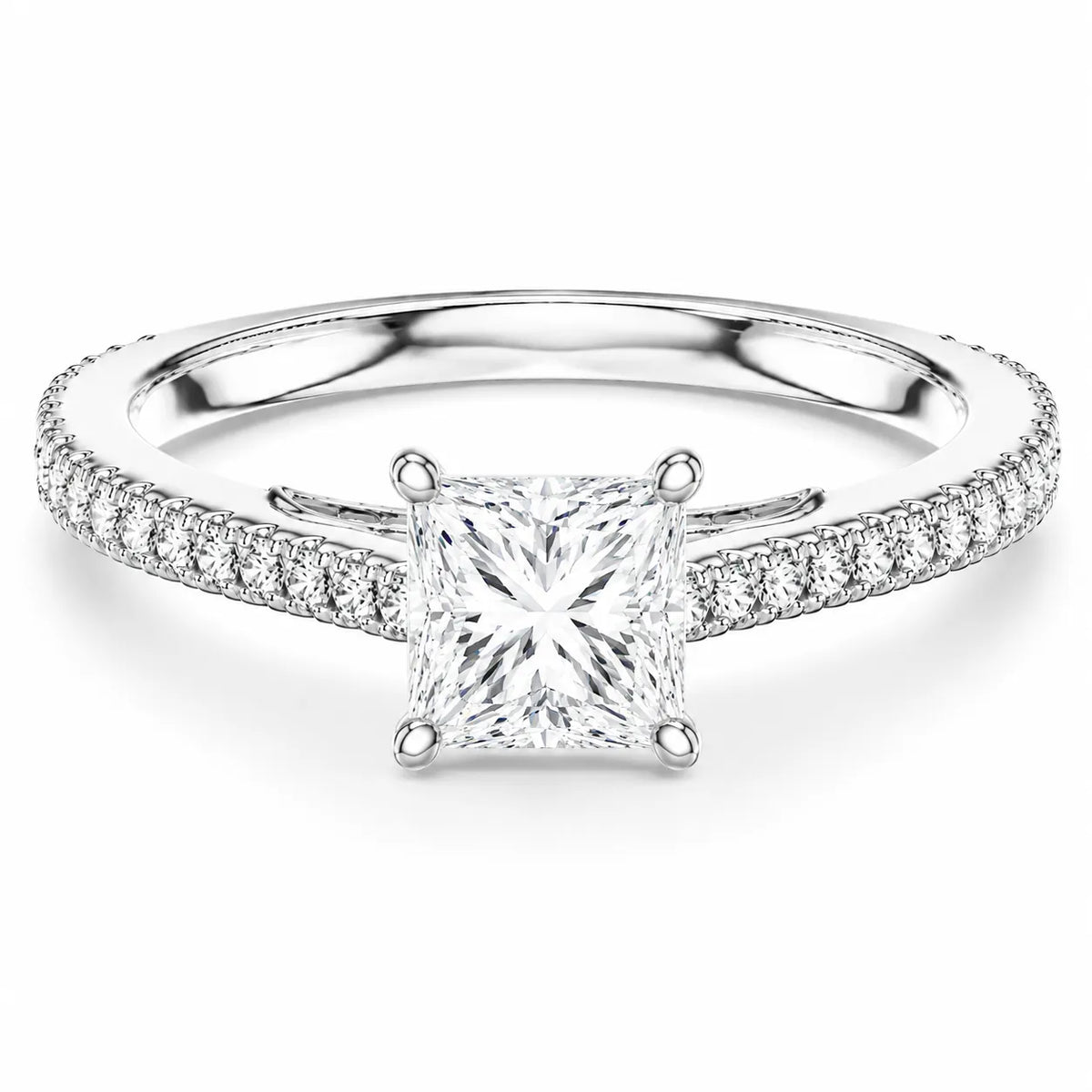 Luminous Promise Ring with Round Elegance