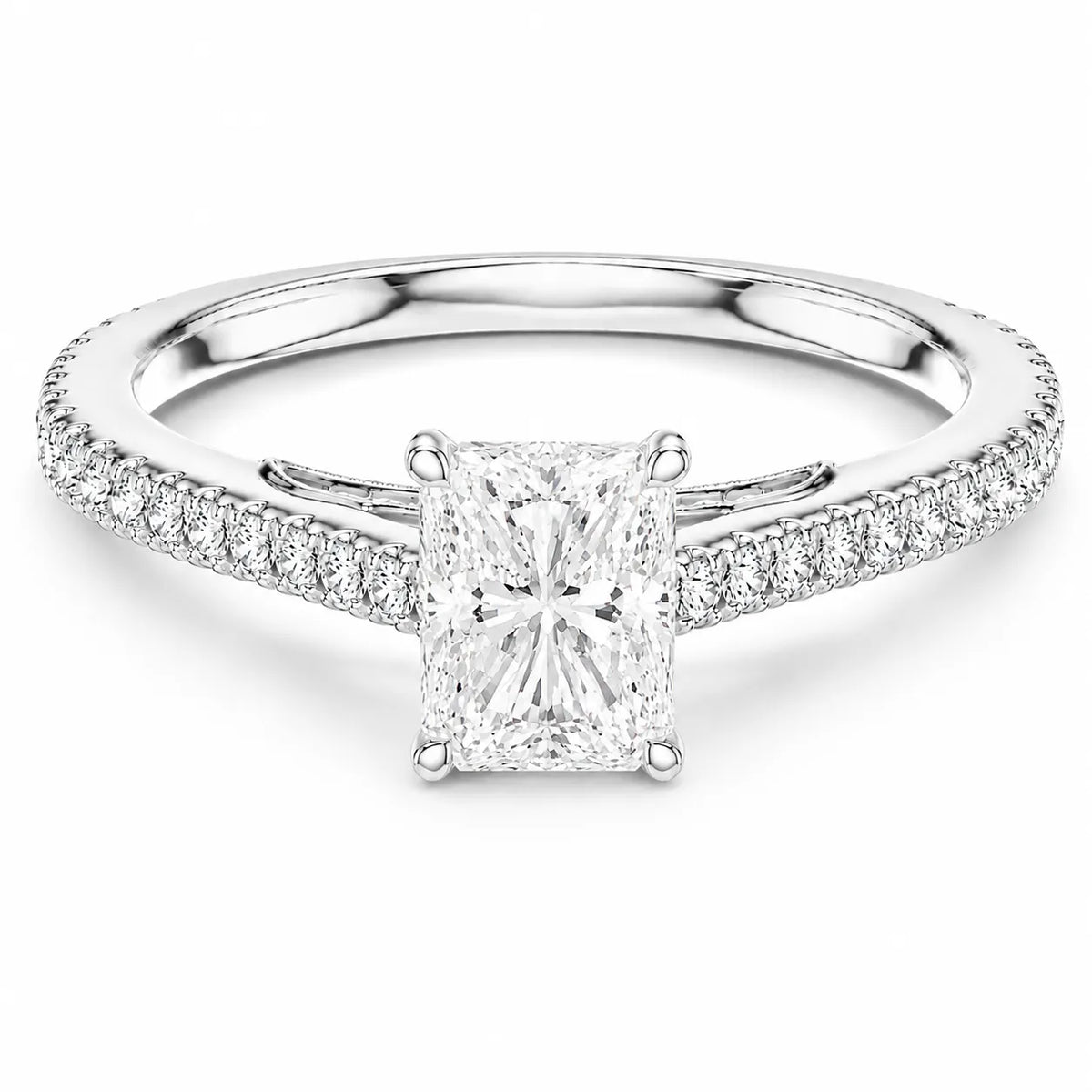 Luminous Promise Ring with Round Elegance
