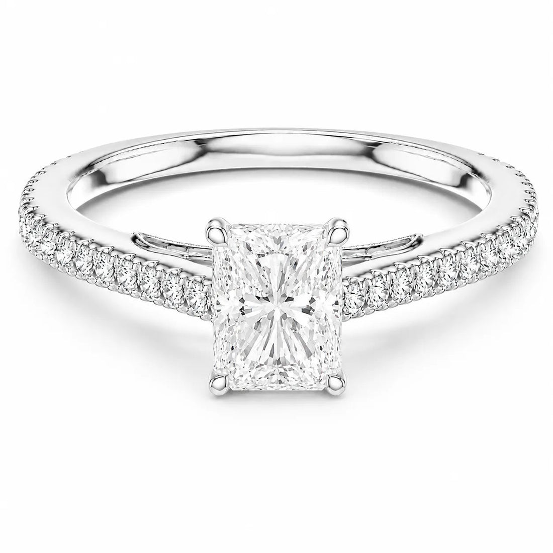 Luminous Promise Ring with Elegance – Round (925 Sterling Silver)