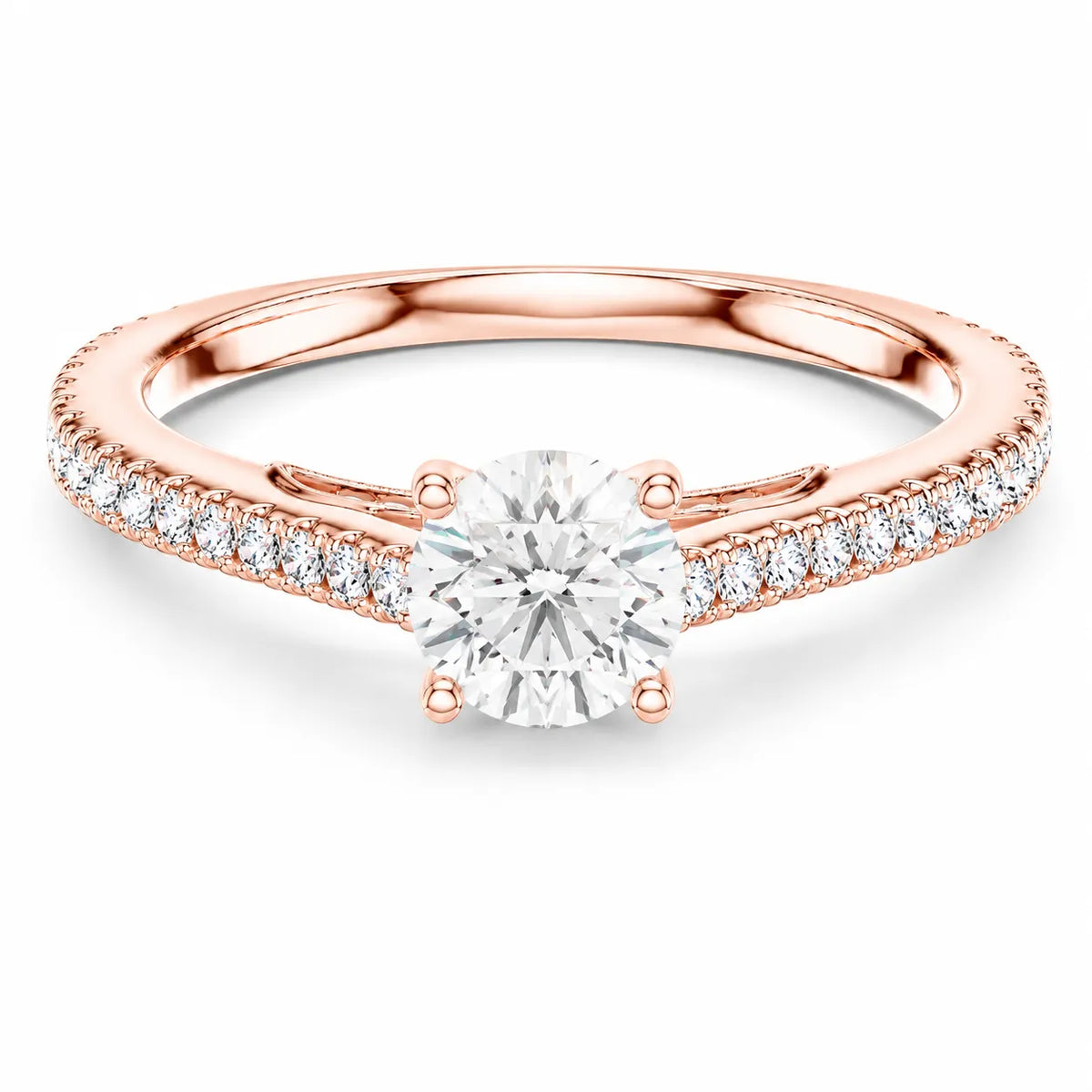 Luminous Promise Ring with Round Elegance