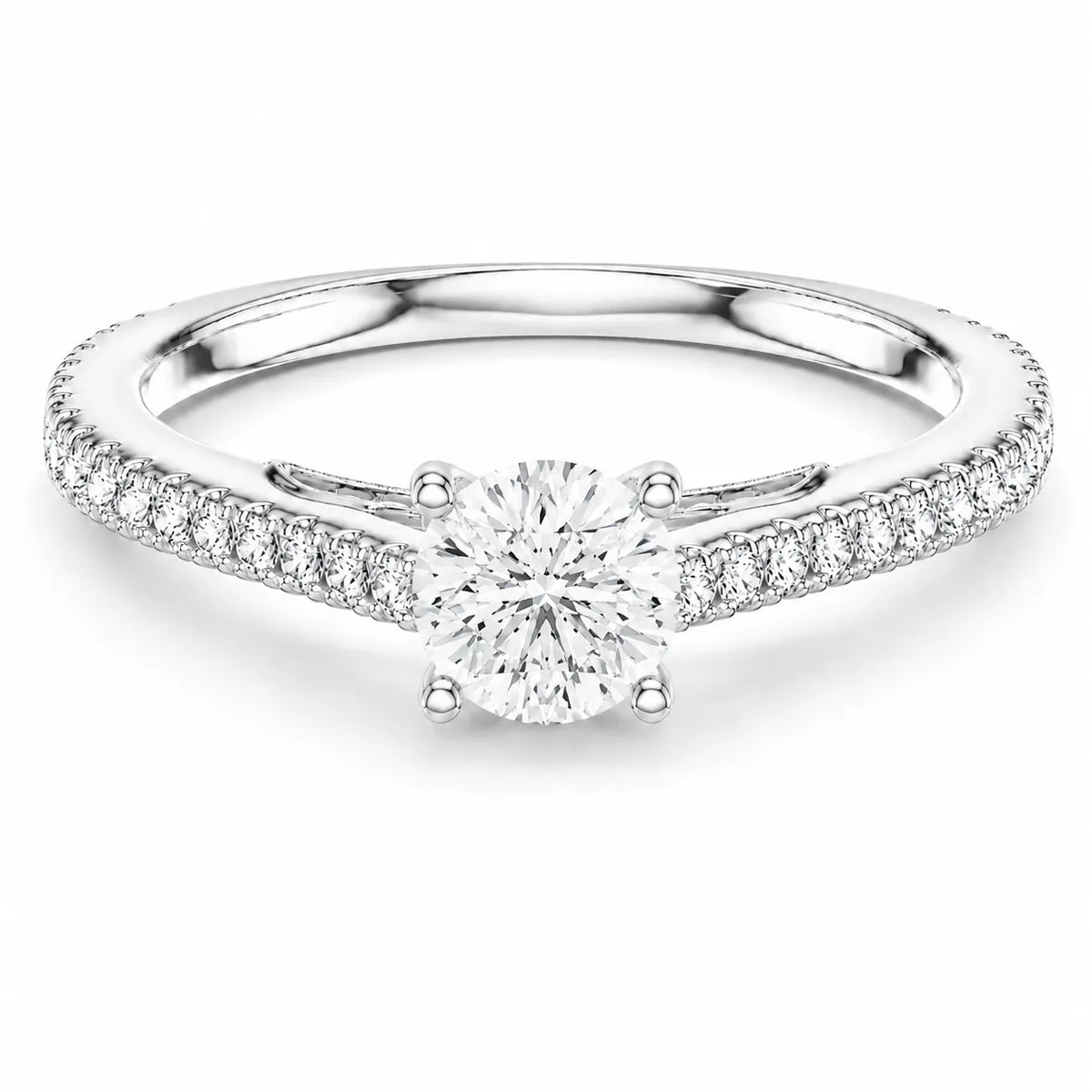 Luminous Promise Ring with Round Elegance
