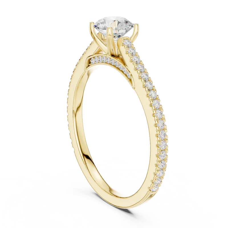 Luminous Promise Ring with Round Elegance