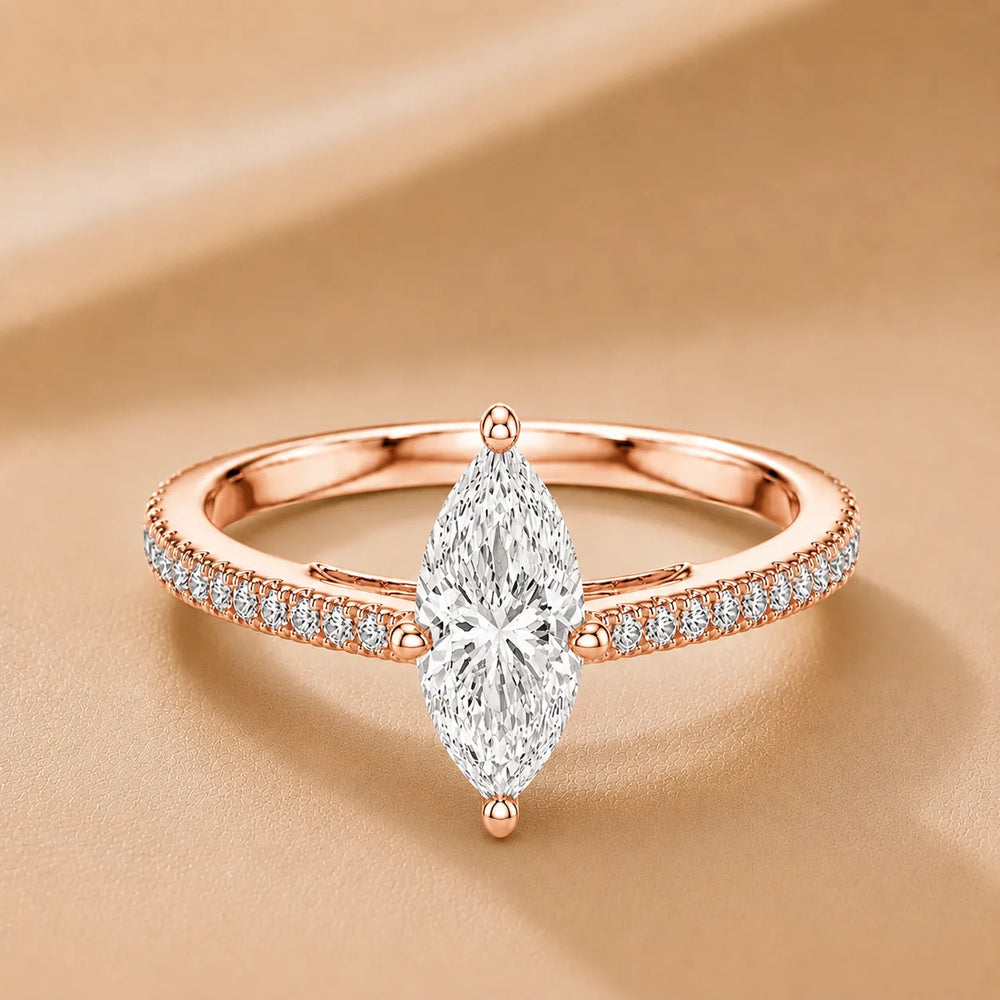 Luminous Promise Ring with Round Elegance