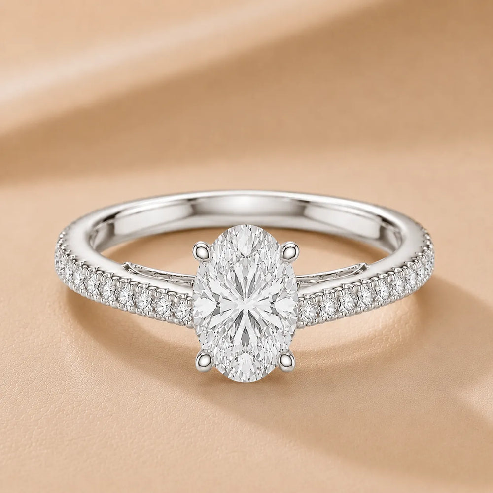 Luminous Promise Ring with Round Elegance