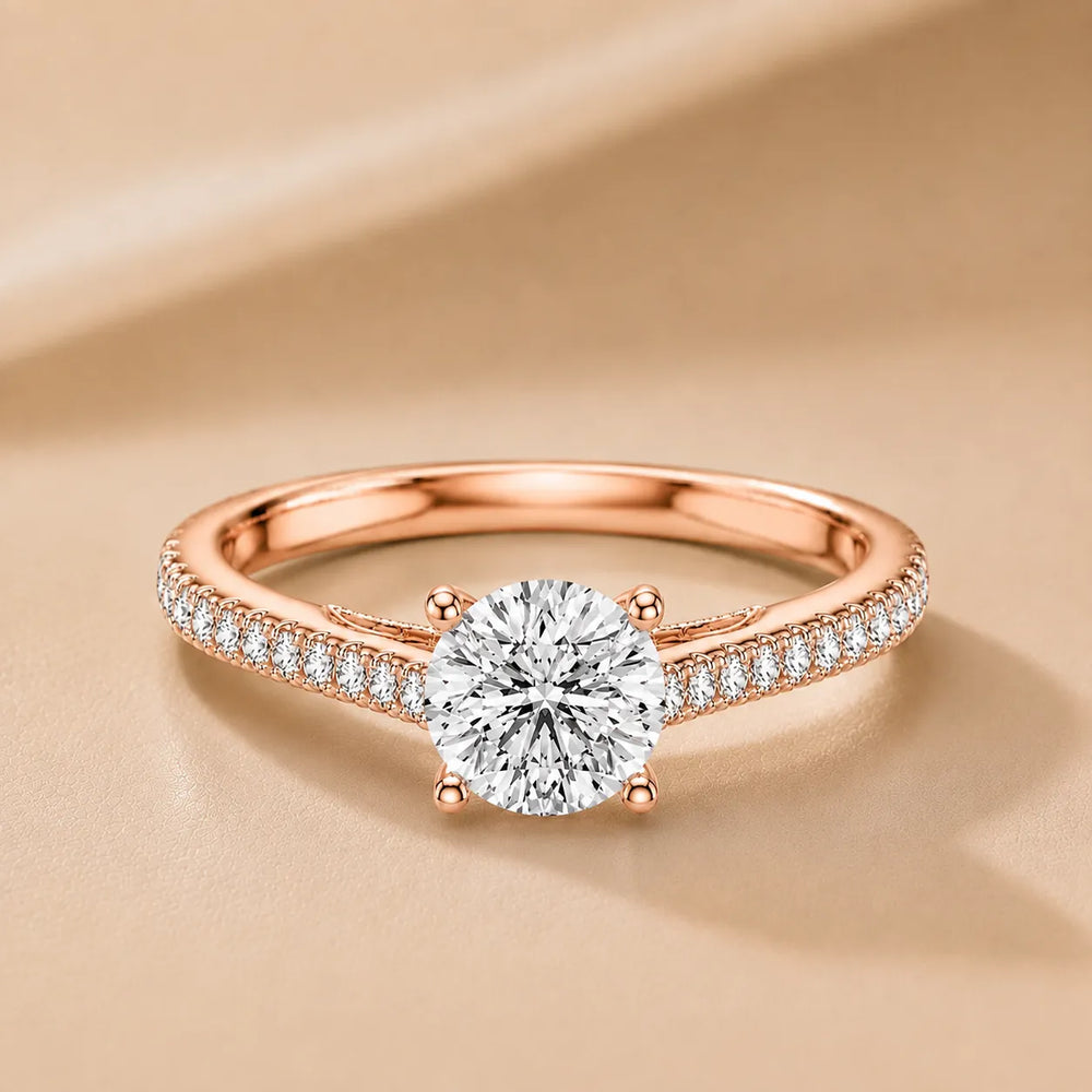 Luminous Promise Ring with Round Elegance