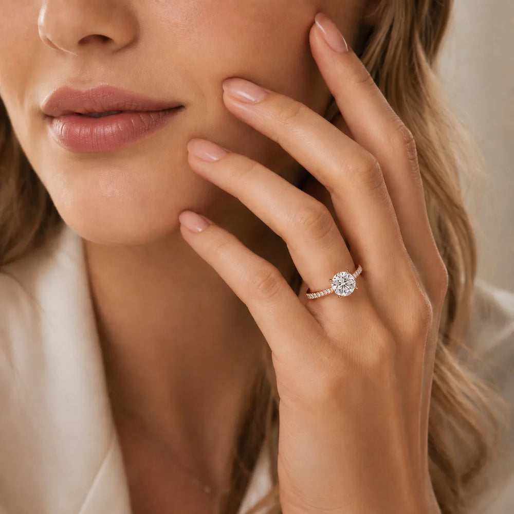 Luminous Promise Ring with Round Elegance