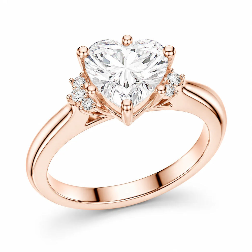 Luxury Cut Diamond Ring with Diamond Halo Accents