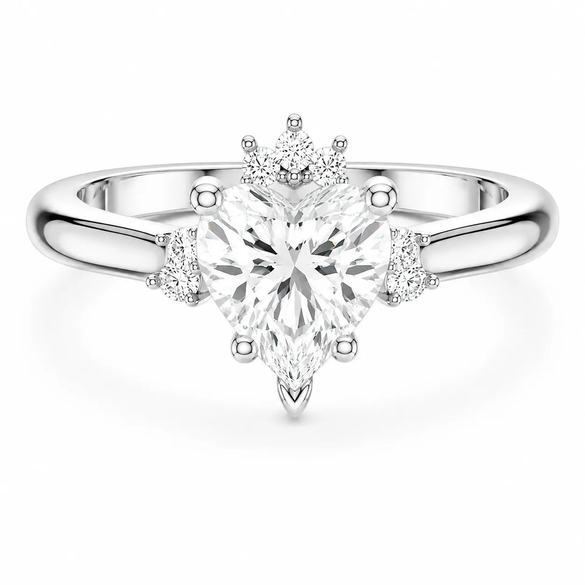 Luxury Cut Diamond Ring with Diamond Halo Accents