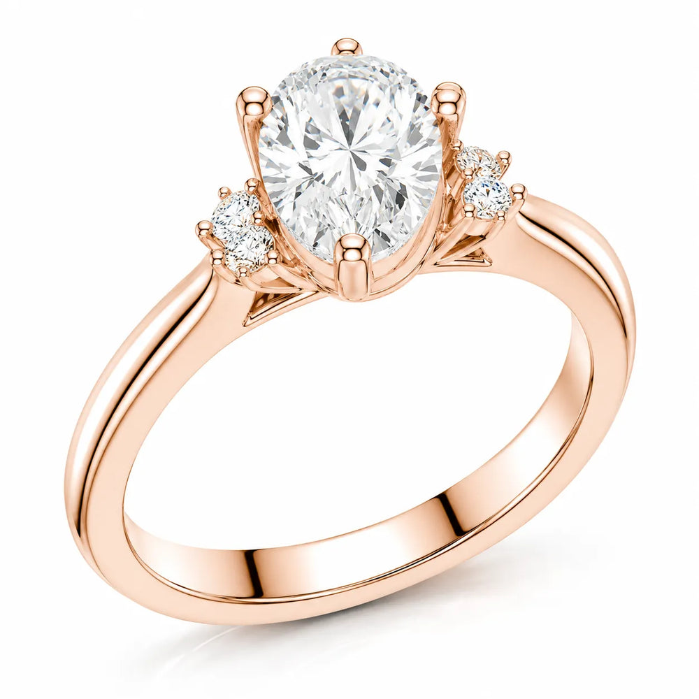 Luxury Cut Diamond Ring with Diamond Halo Accents