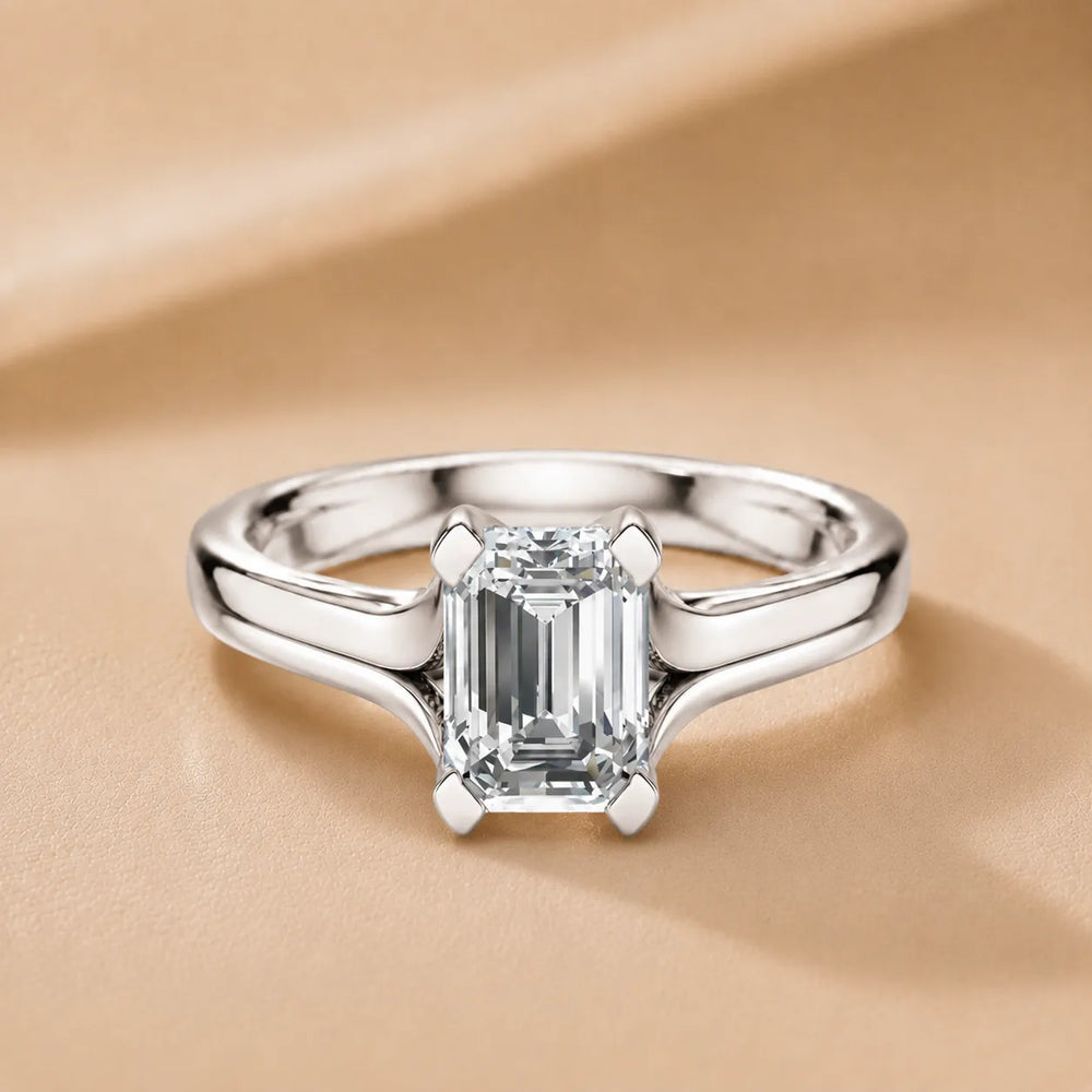 Elegant Solitaire Ring Set with Matching