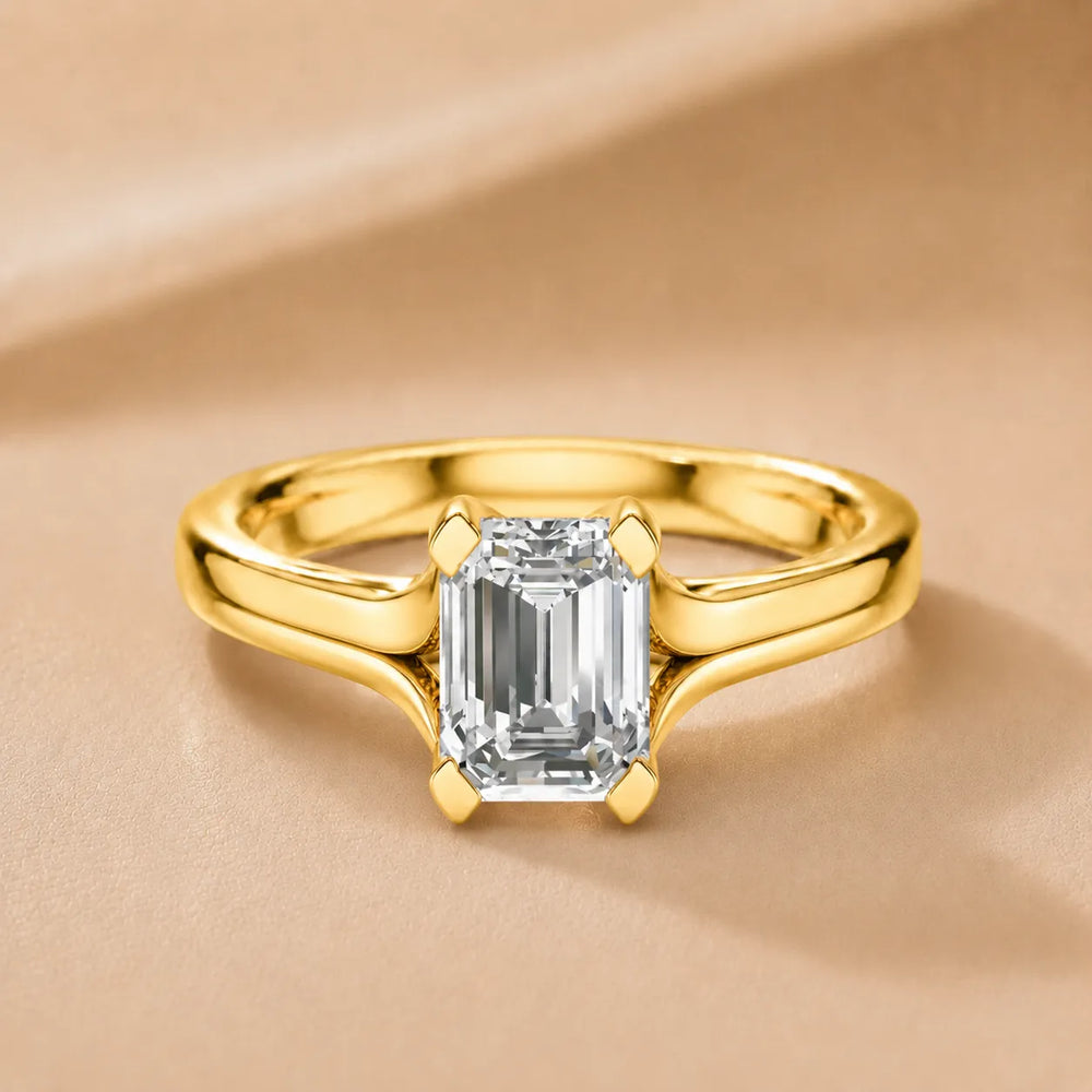 Elegant Solitaire Ring Set with Matching