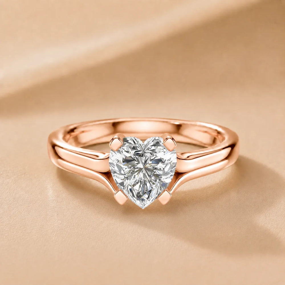 Elegant Solitaire Ring Set with Matching