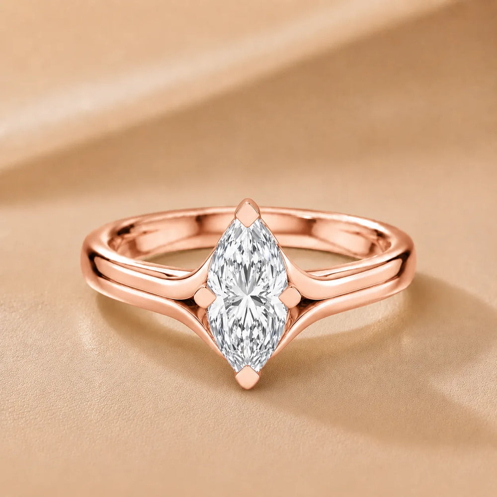 Elegant Solitaire Ring Set with Matching