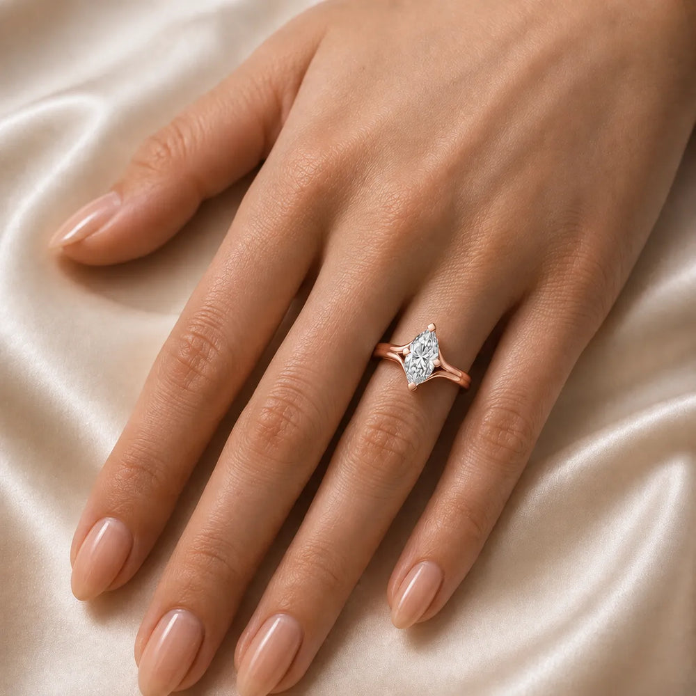 Elegant Solitaire Ring Set with Matching