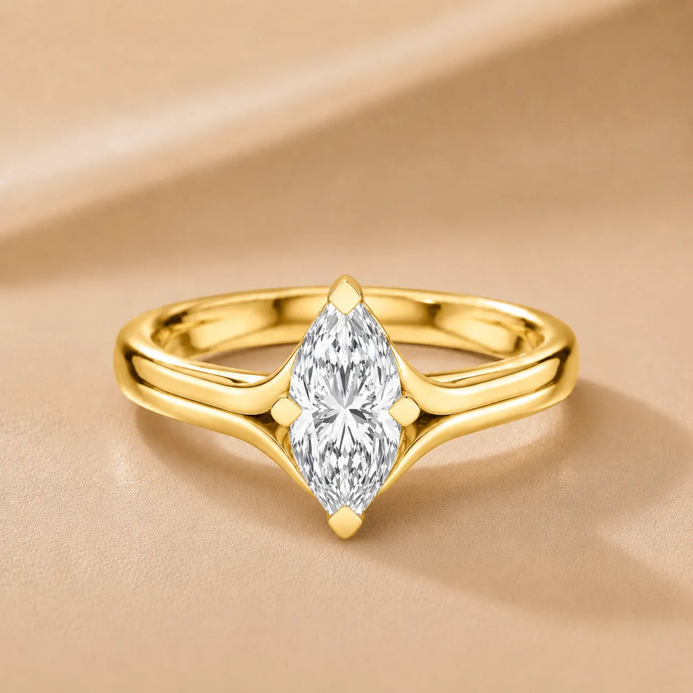 Elegant Solitaire Ring Set with Matching