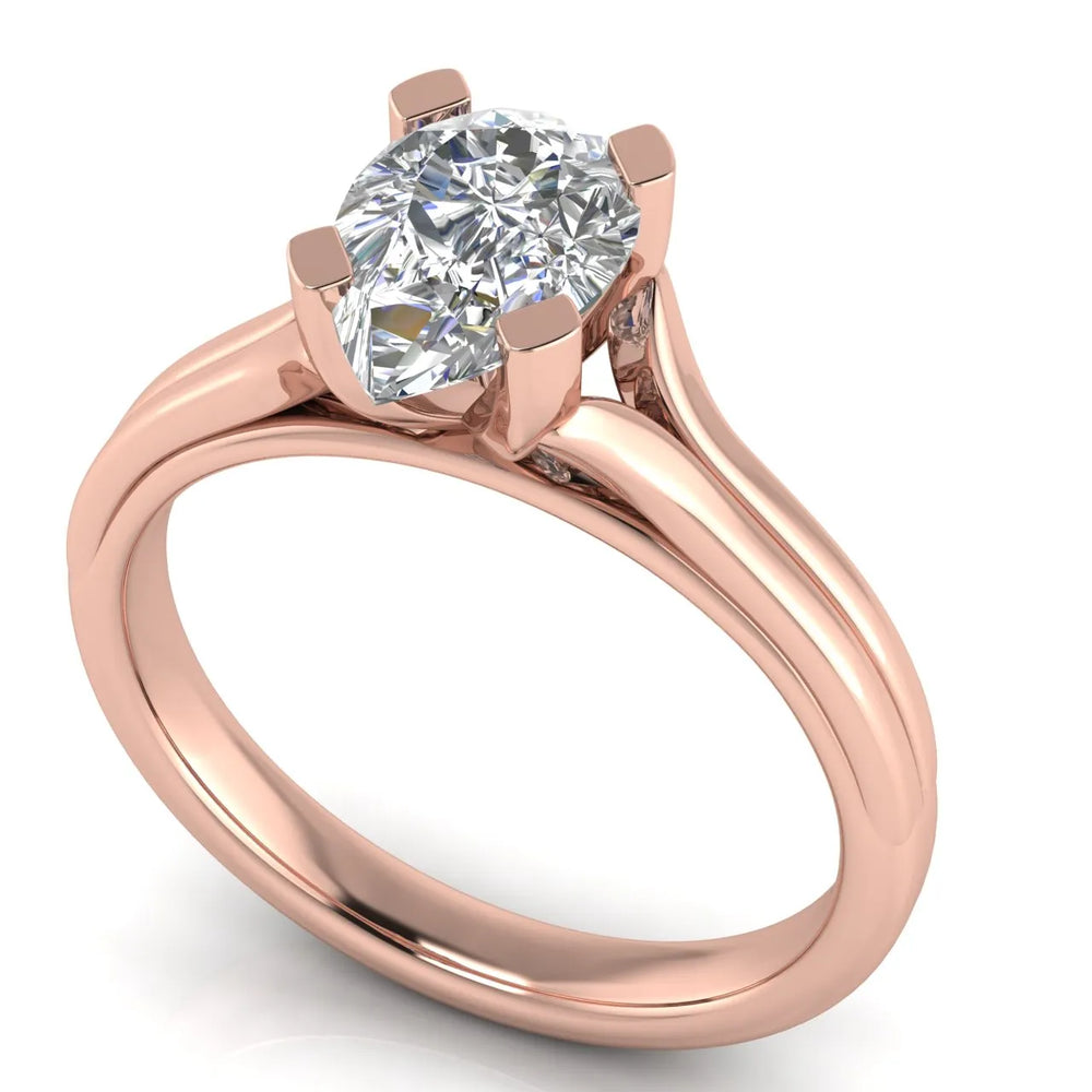 Elegant Solitaire Ring Set with Matching