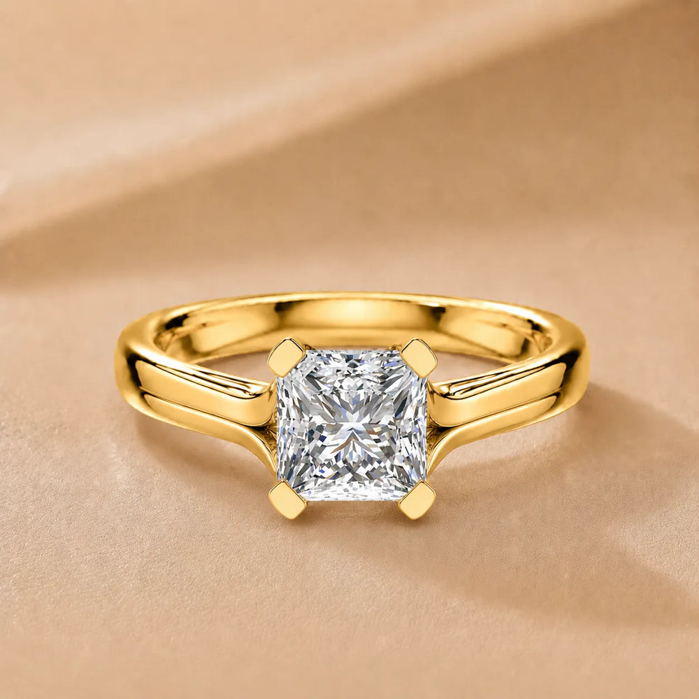 Elegant Solitaire Ring Set with Matching