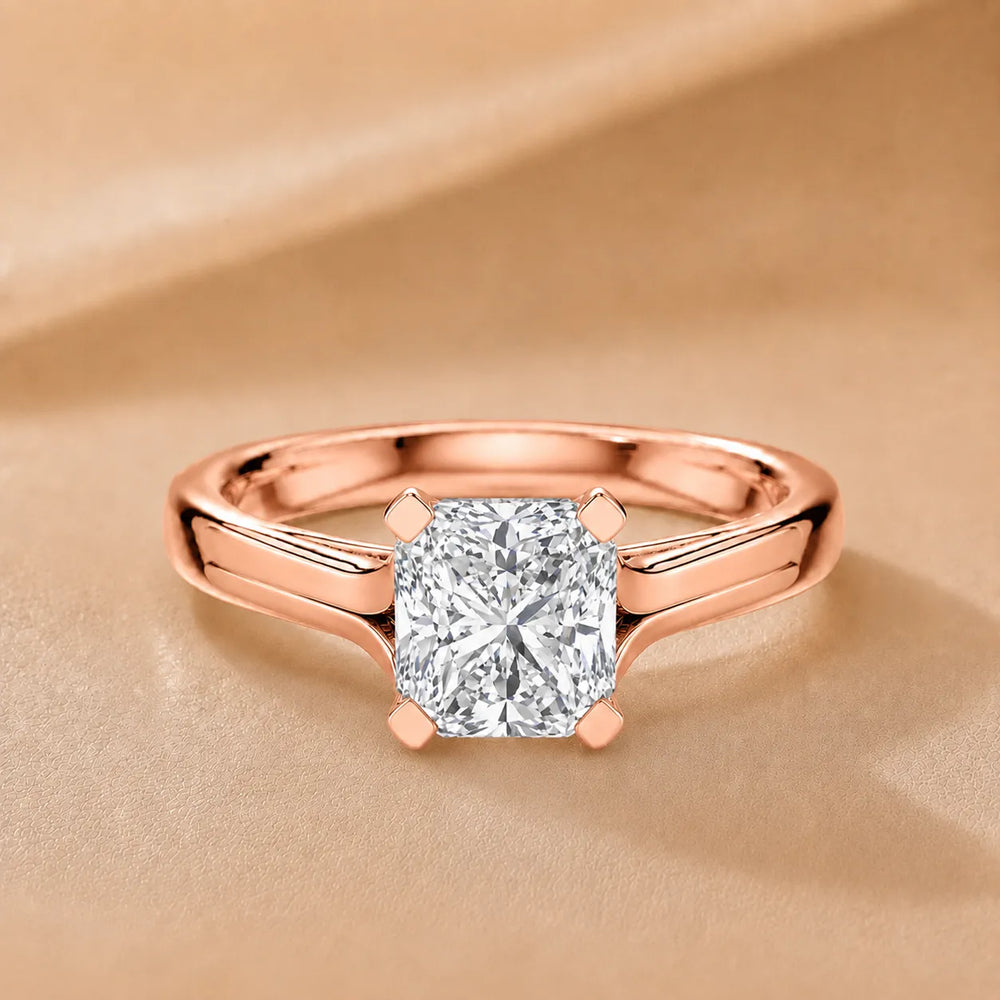 Elegant Solitaire Ring Set with Matching