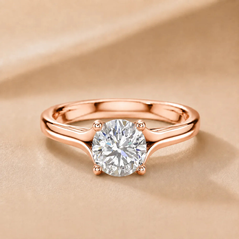 Elegant Solitaire Ring Set with Matching
