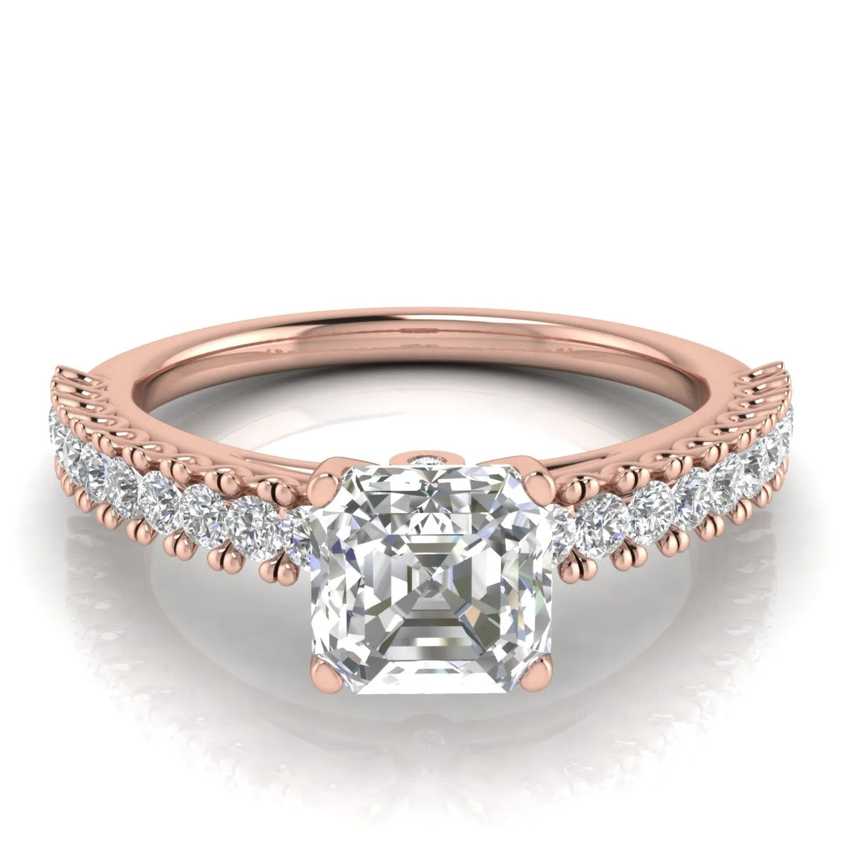 Milgrain Accent Engagement Ring