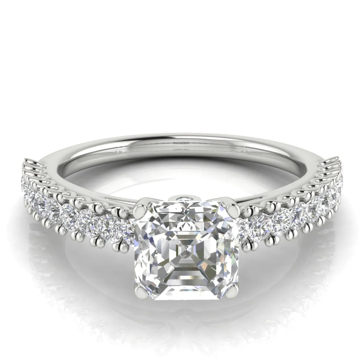 Milgrain Accent Engagement Ring