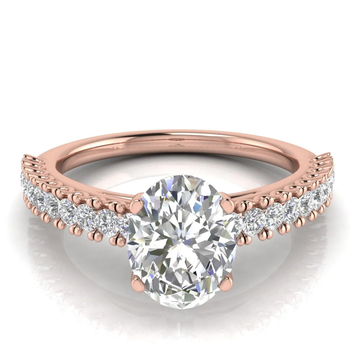 Milgrain Accent Engagement Ring